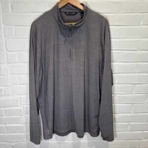 Travis Mathew Zachary 1/2-Zip Pullover Sweater Golf Pockets Gray Men's XXL